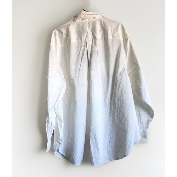 Ava & Viv Shirt Womens Size 3X Ivory Long Sleeve Relaxed Button Down Top - Picture 3 of 3